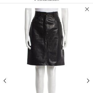 Moschino Jeans leather skirt size small black